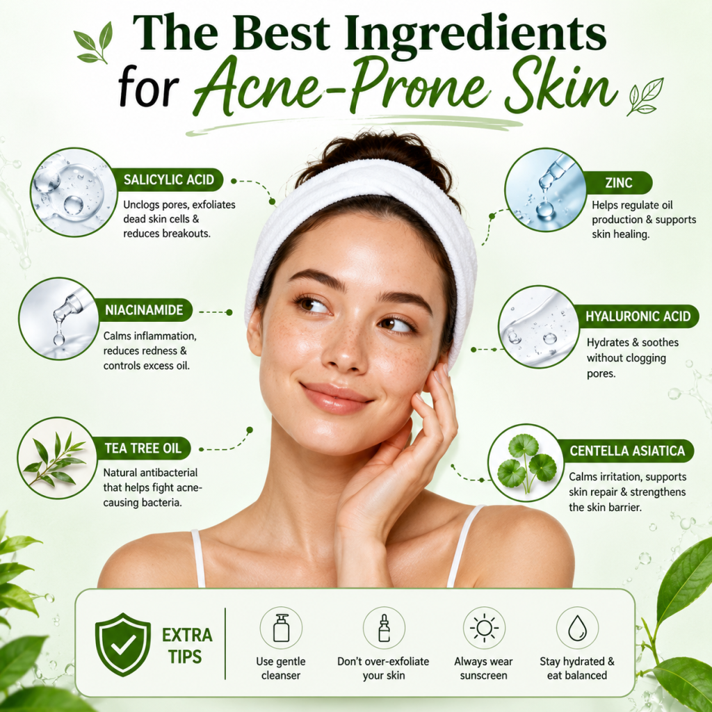 the best ingredients for acne prone skin